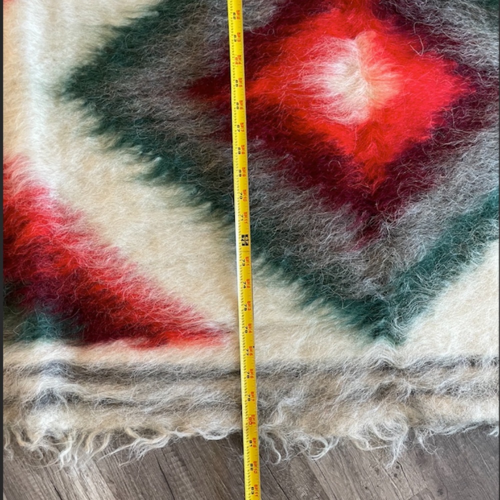 Beautiful Hand-Woven Wool Rug/Bedspread - Picture 5 of 6